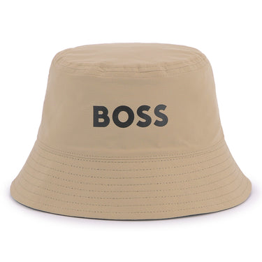 Gorro para niño y teen BOSS reversible beige azul UNISEX